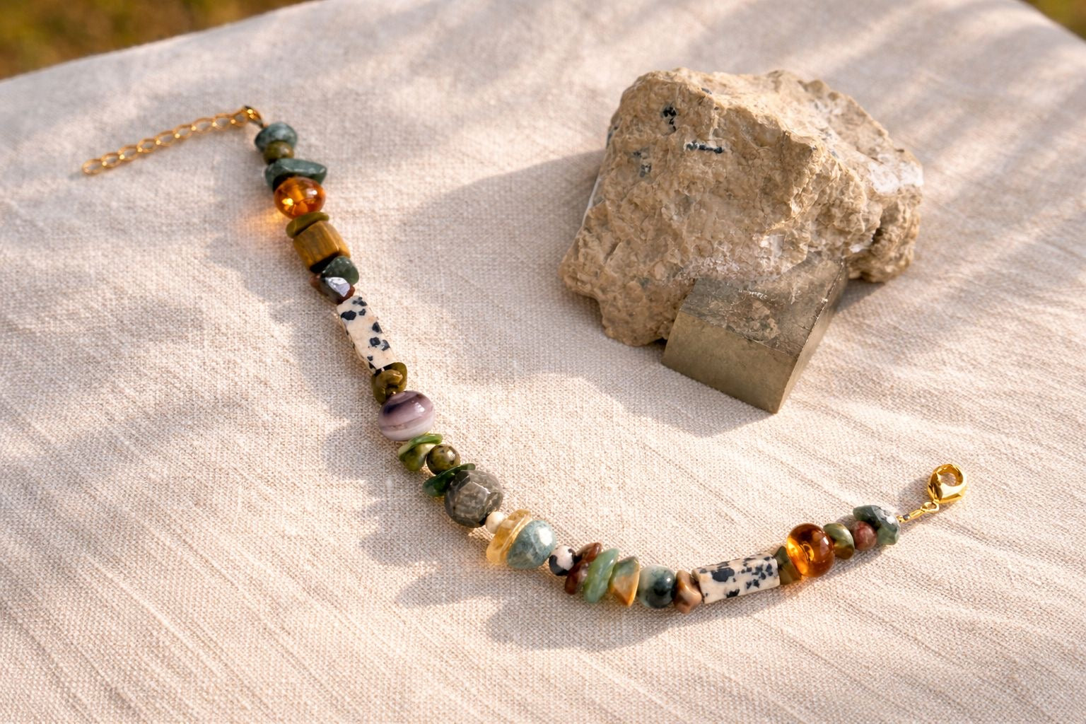 ‘Autumn Terra’ Crystal Beaded Bracelet