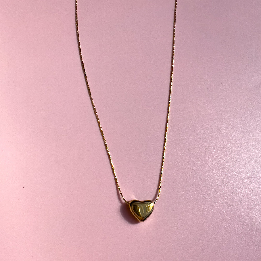 Heart necklace gold