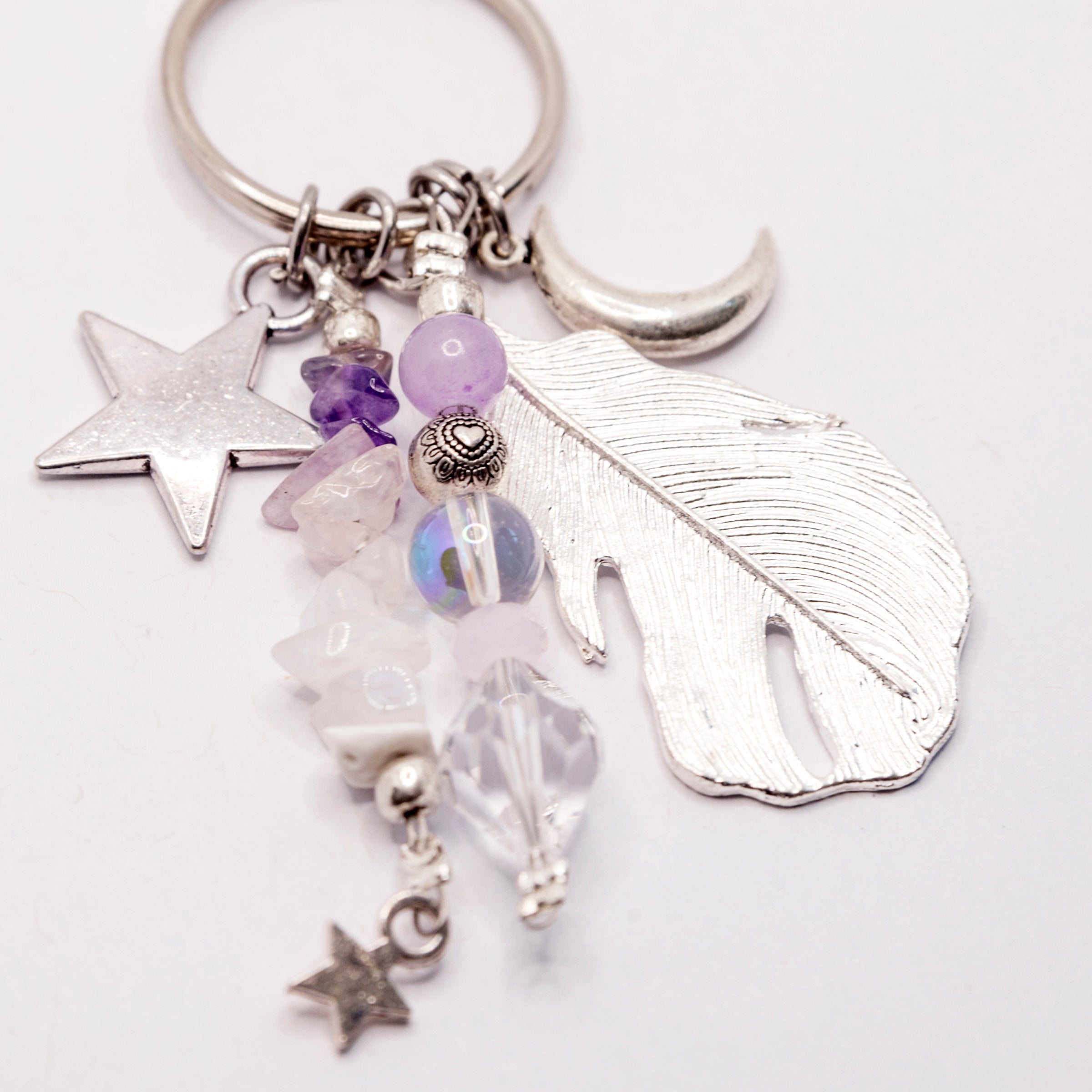 Amethyst ombré keyring