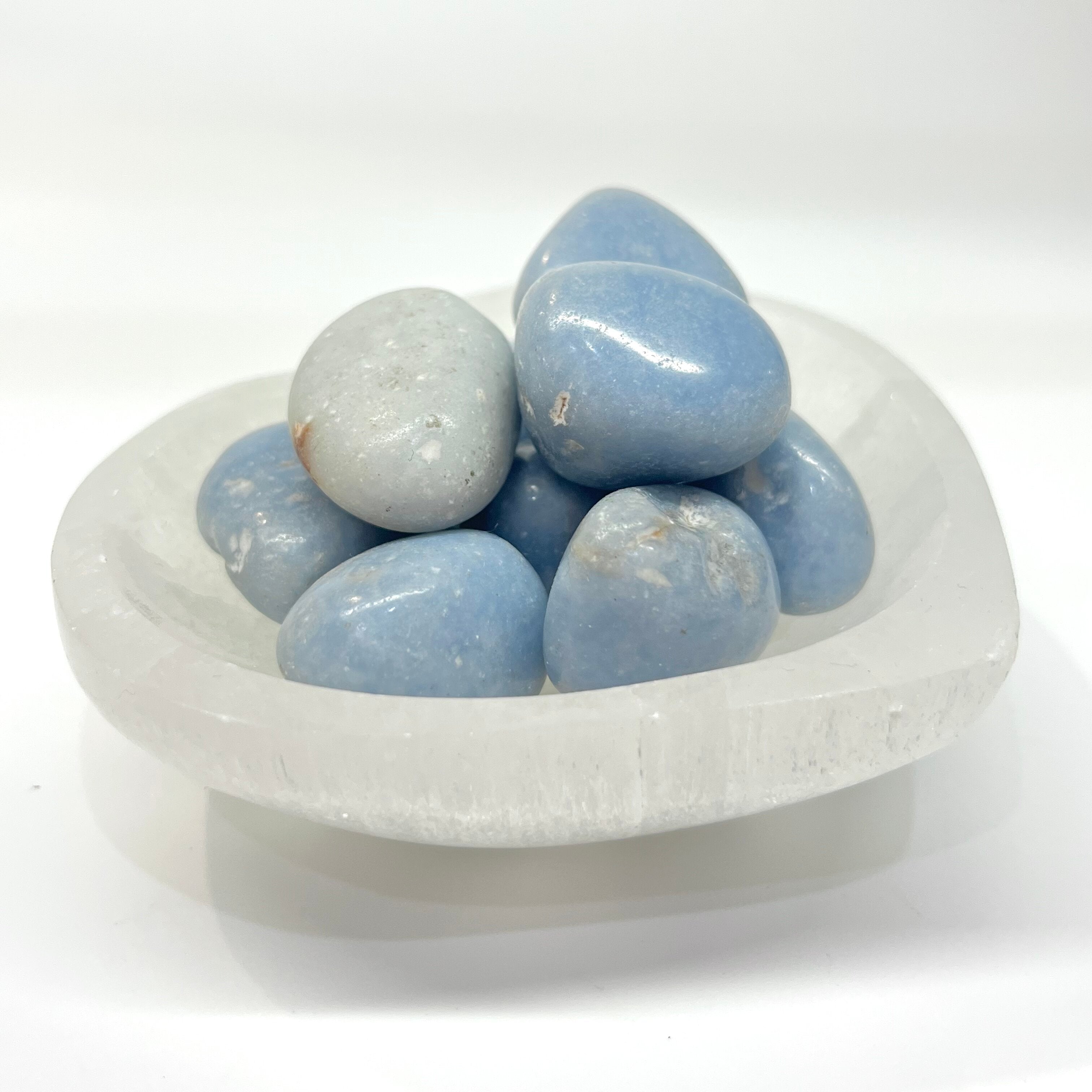 Angelite tumbled stone