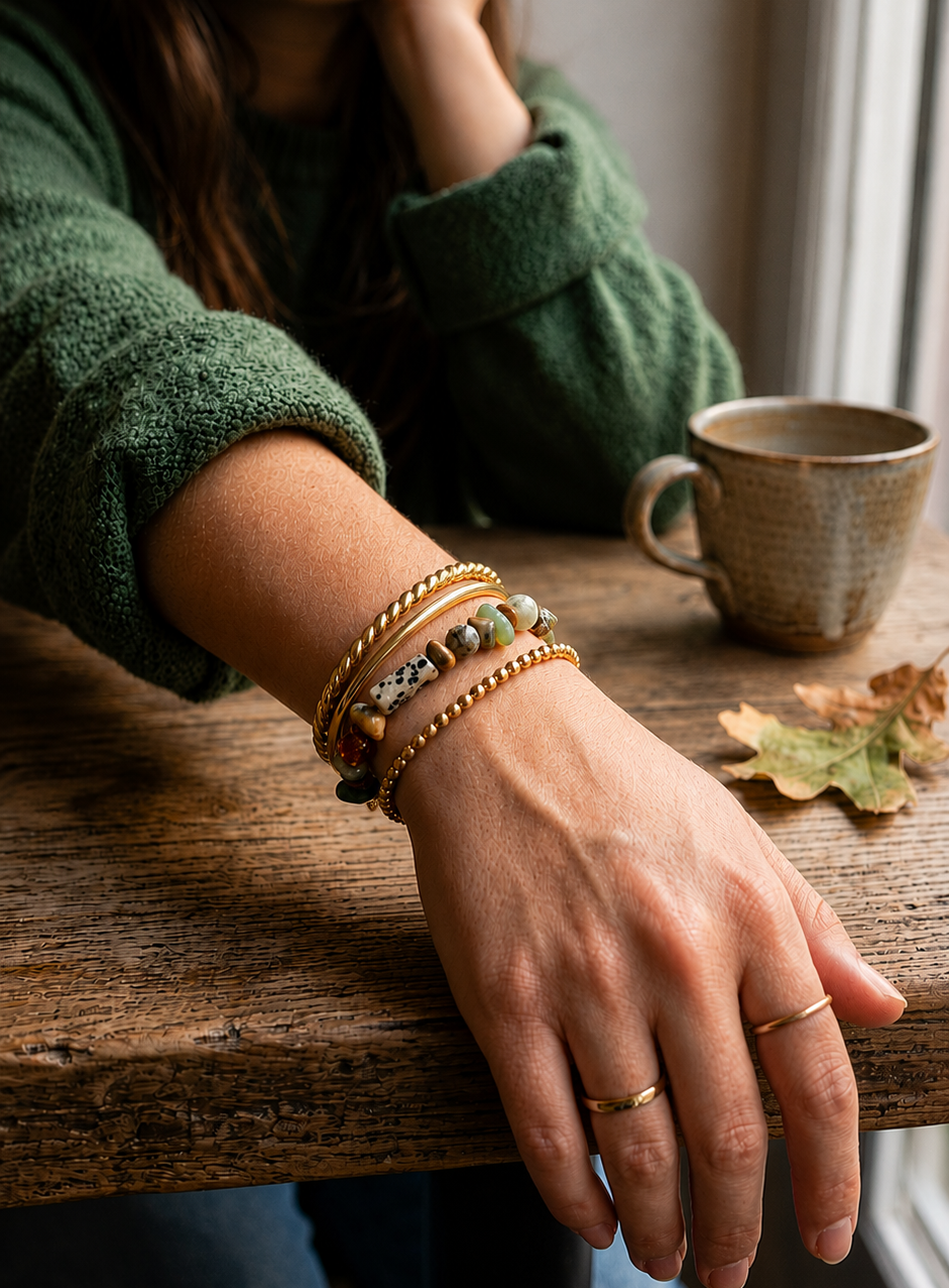 ‘Autumn Terra’ Crystal Beaded Bracelet