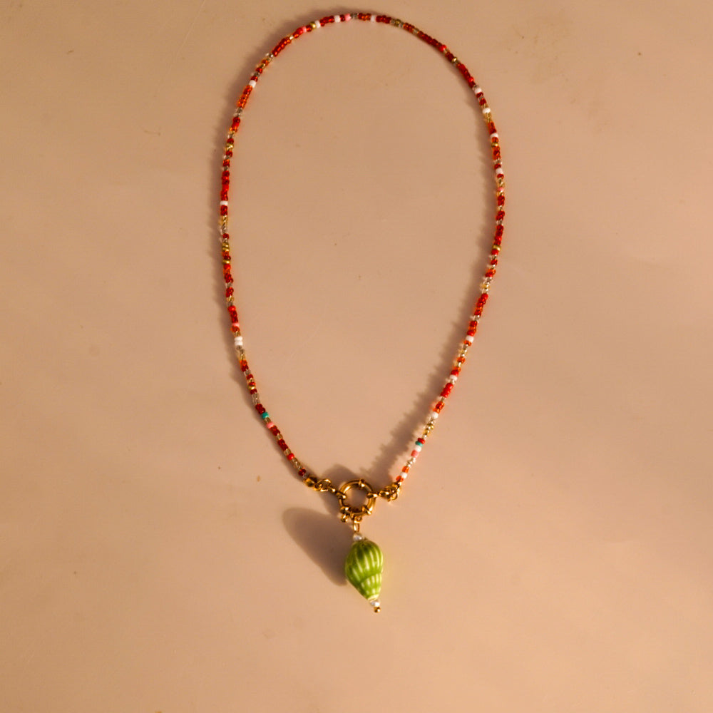 Island necklace red