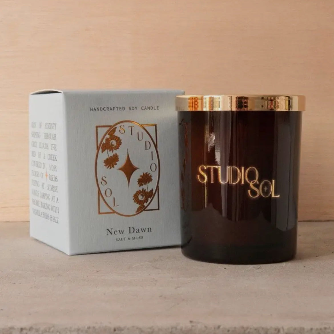 New Dawn candle and box