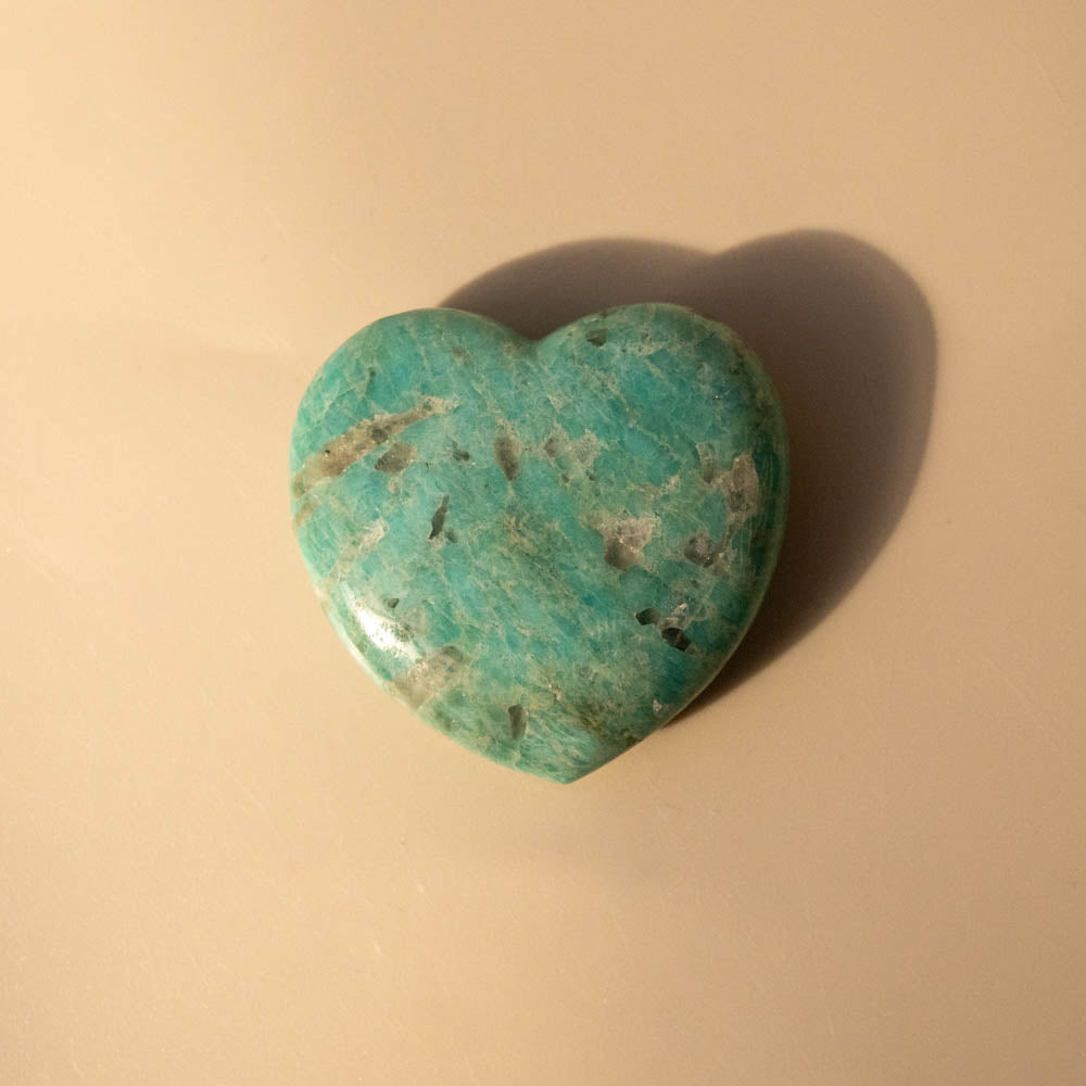 Heart-shaped Amazonite crystal