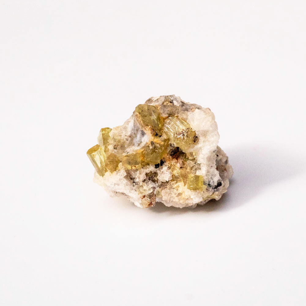 yellow apatite cluster crystal