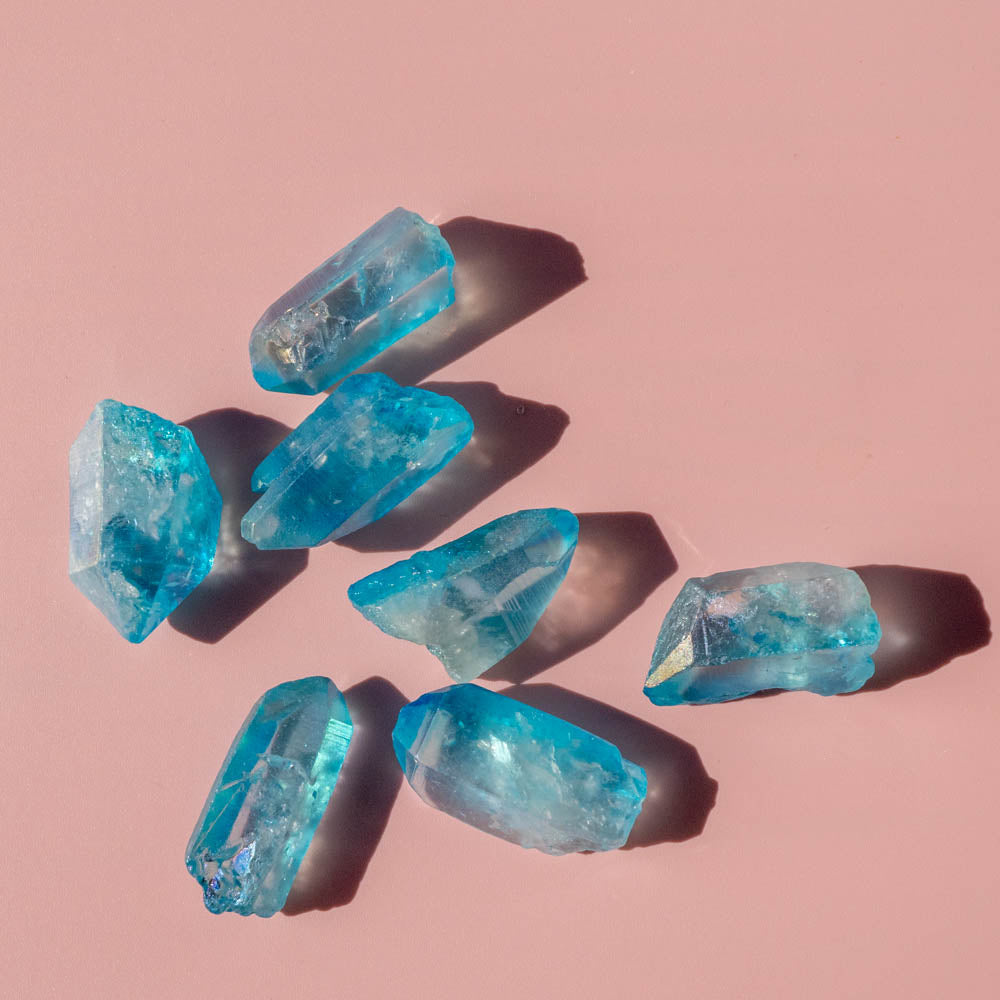 Aqua Aura Quartz Point Large
