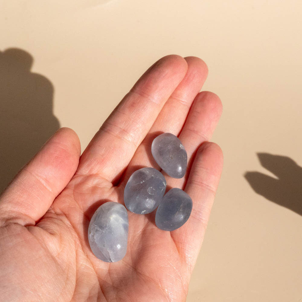 celestite crystal tumbled stones