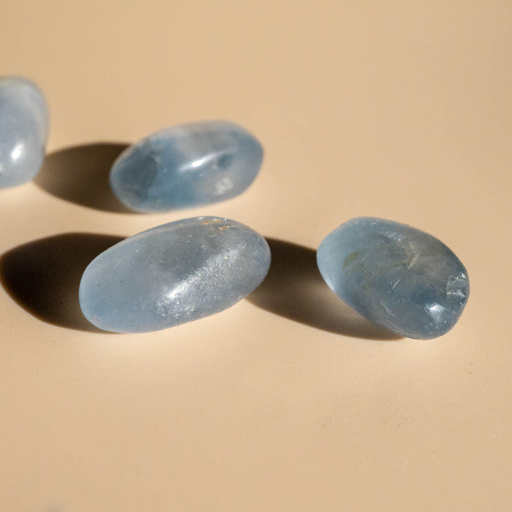 celestite crystal tumbled stones