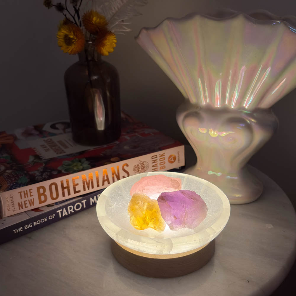 Glowing Selenite Plate