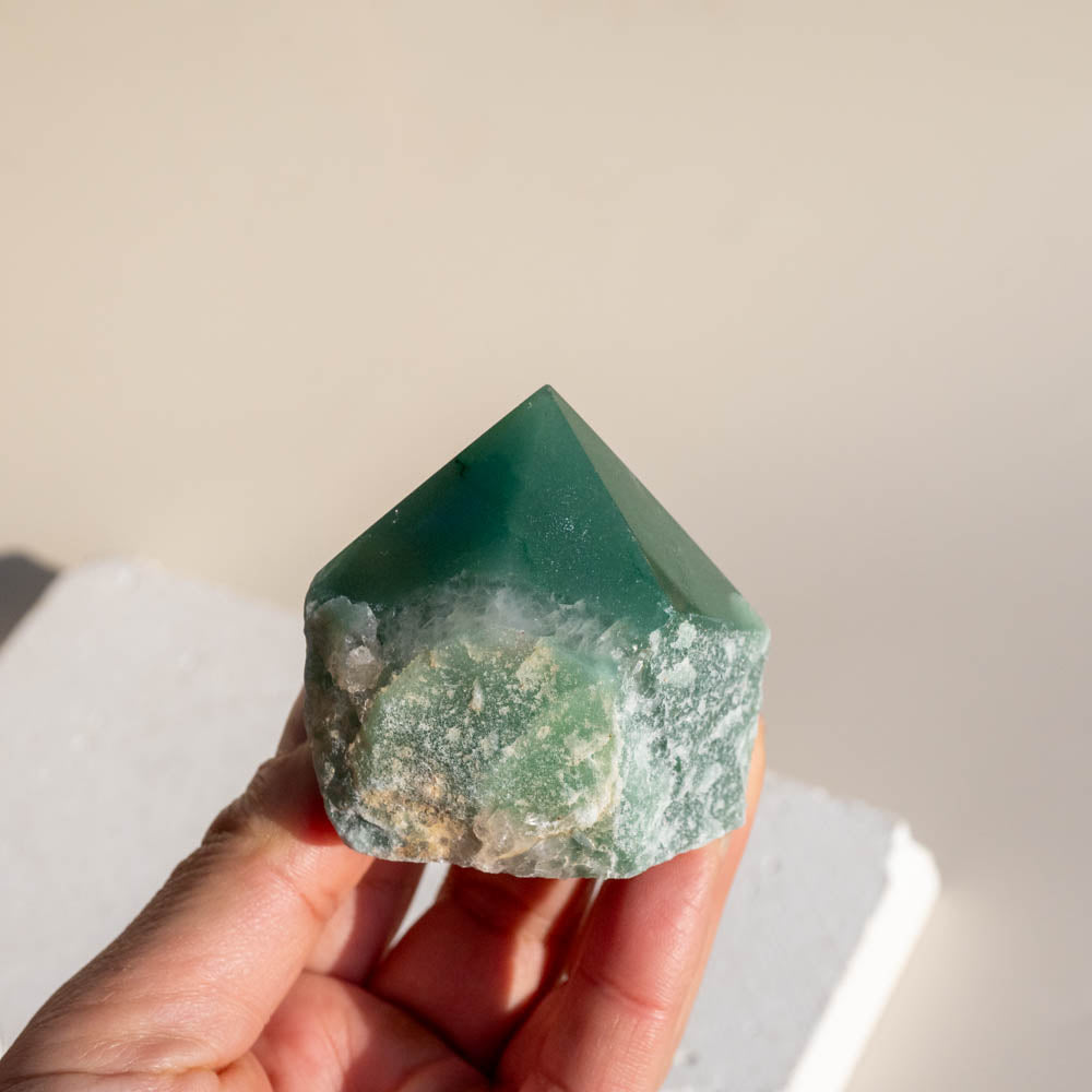 Green Aventurine Top Polished Crystal Generator