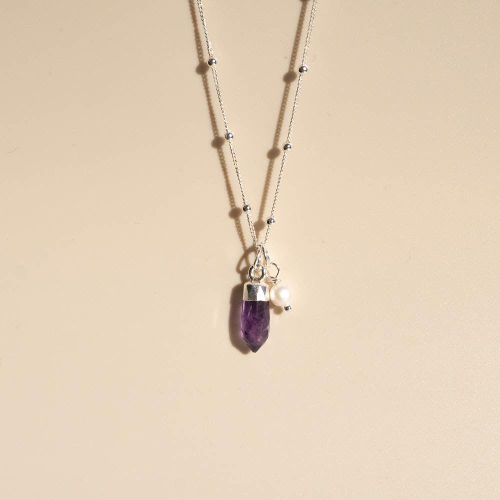 amethyst pearl necklace 