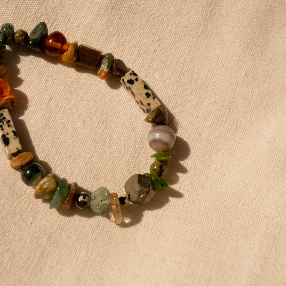 ‘Autumn Terra’ Crystal Beaded Bracelet