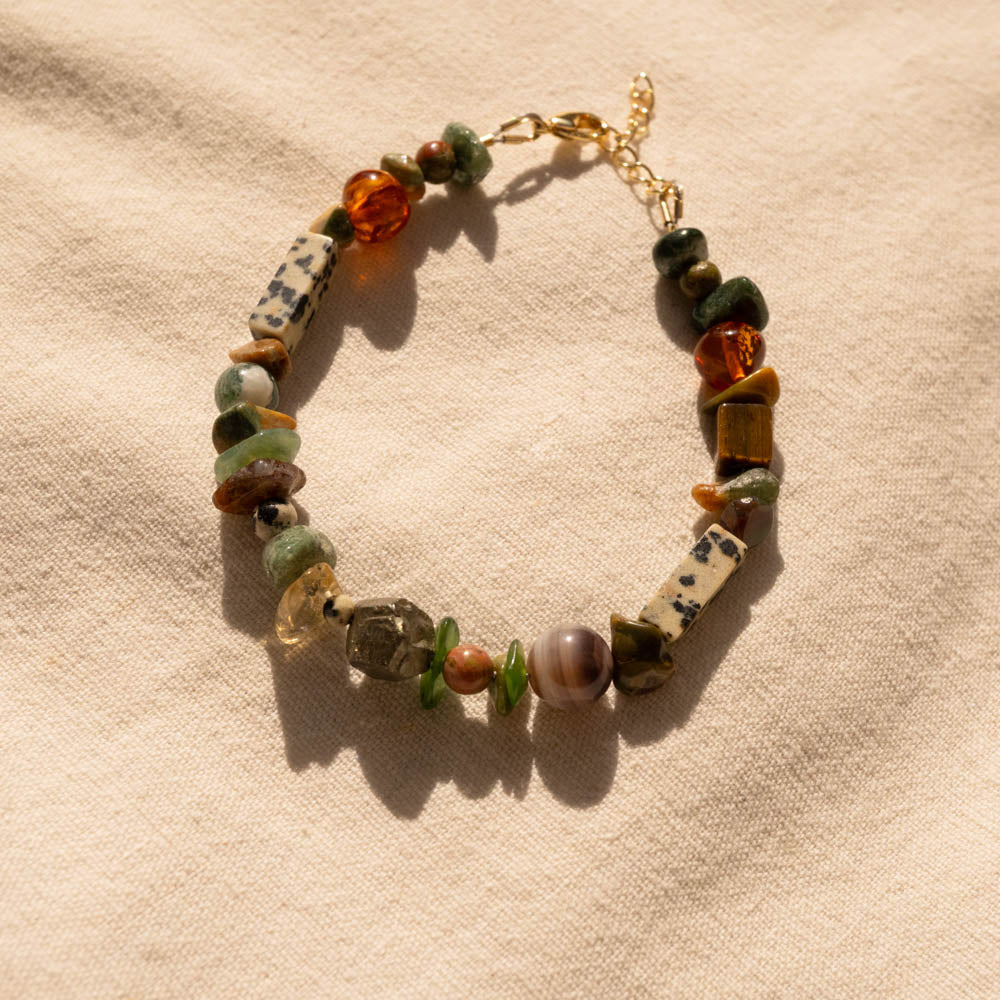 ‘Autumn Terra’ Crystal Beaded Bracelet