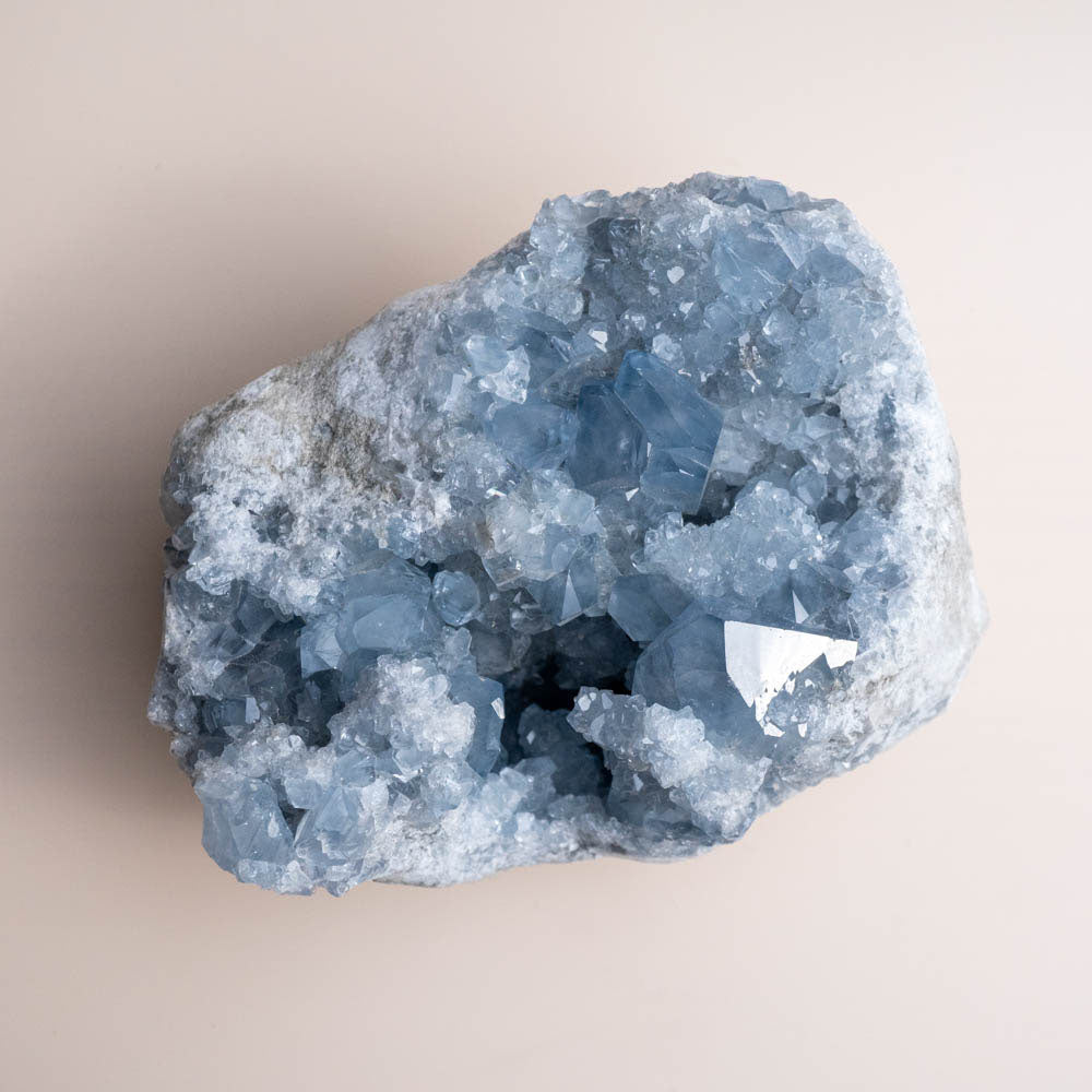 Large Celestite Crystal Cluster