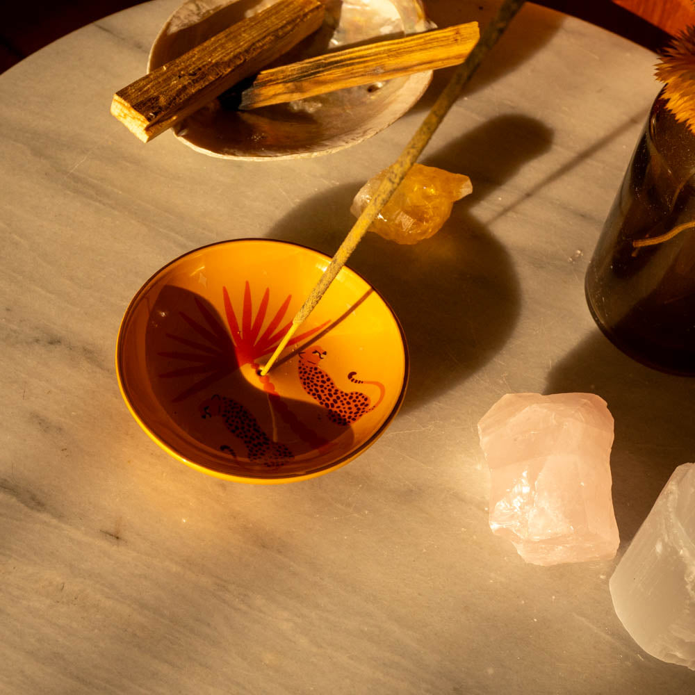 Cheetah Incense Holder