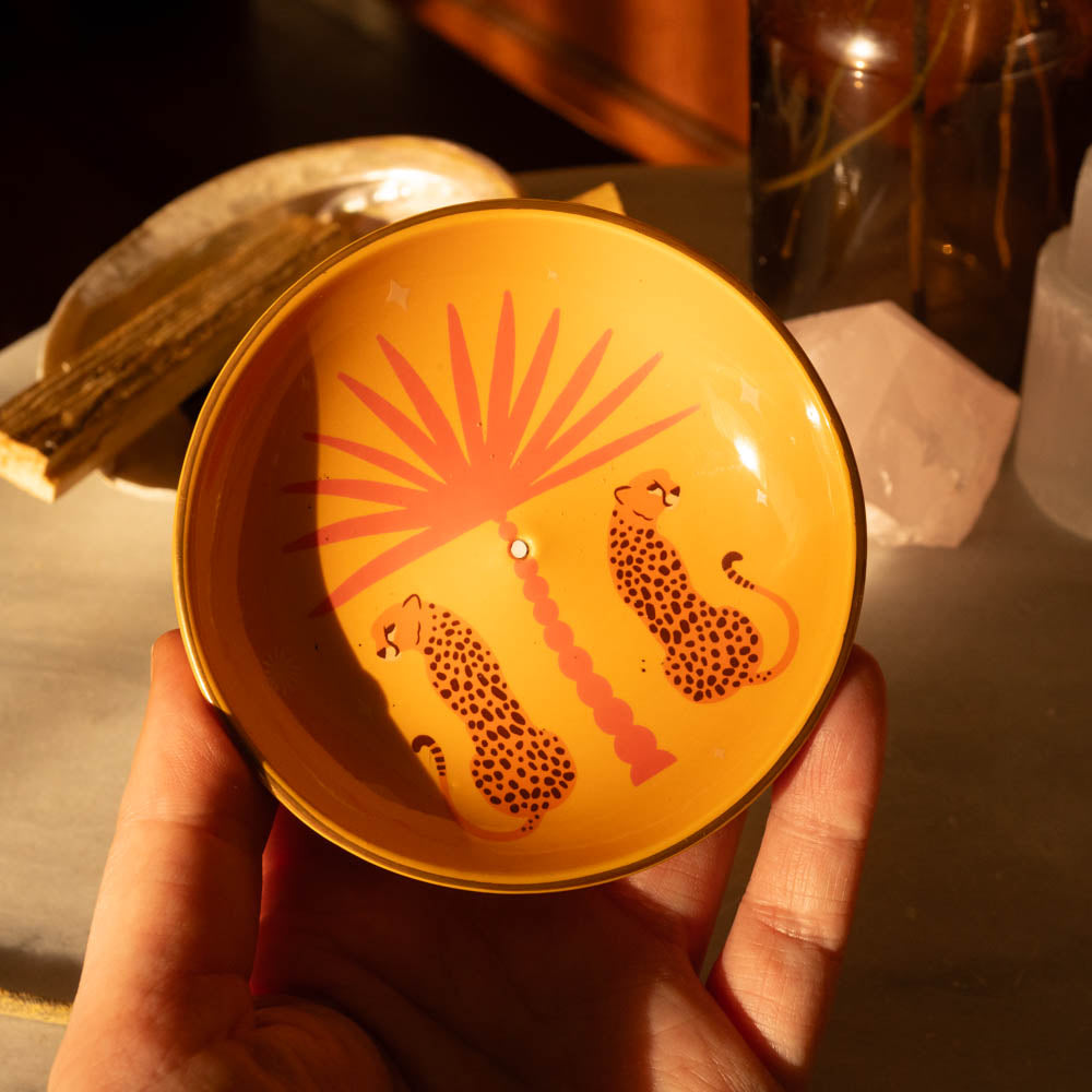 Cheetah Incense Holder