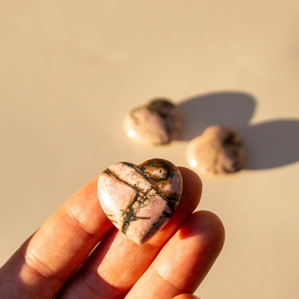 Rhodonite mini crystal heart