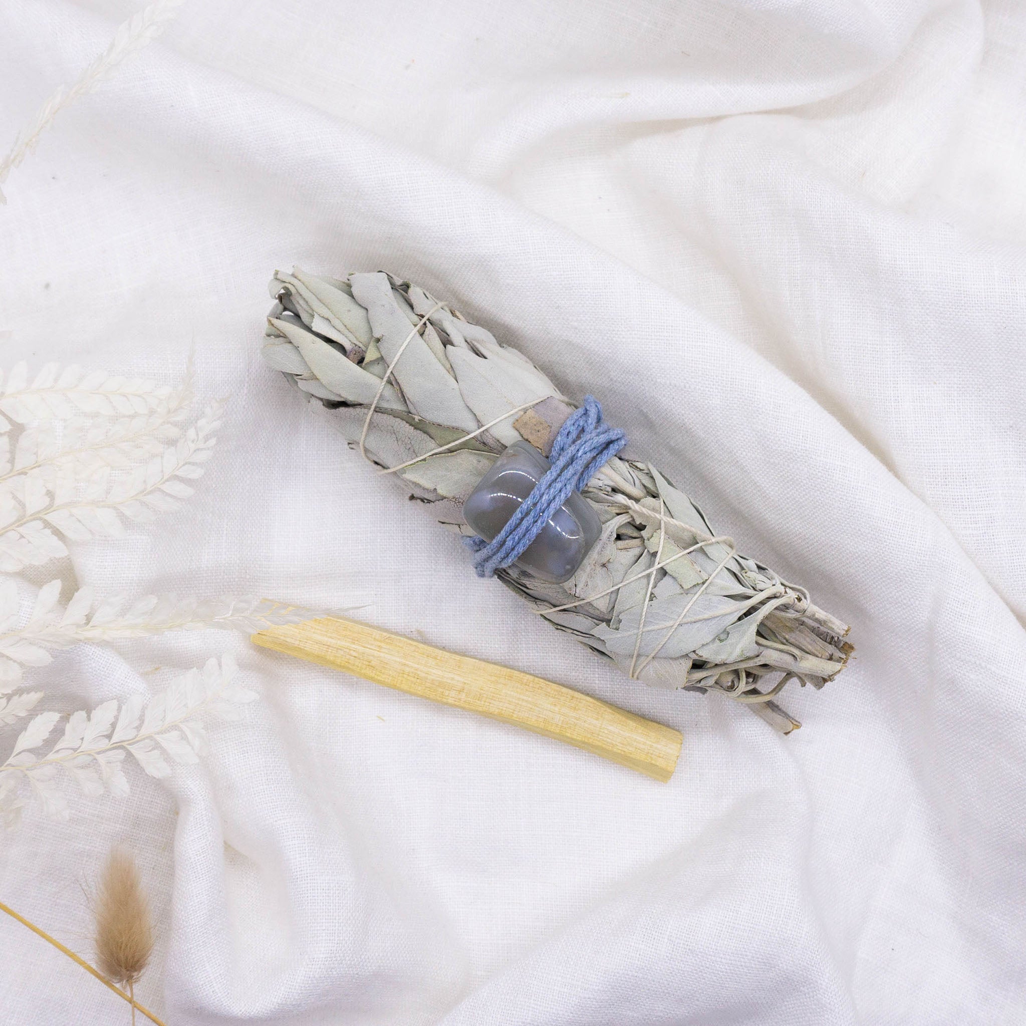 smudge sticks with gemstone