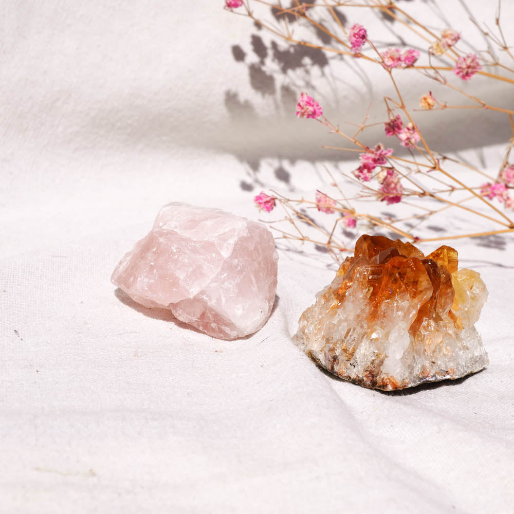 Rose Quartz and Citrine