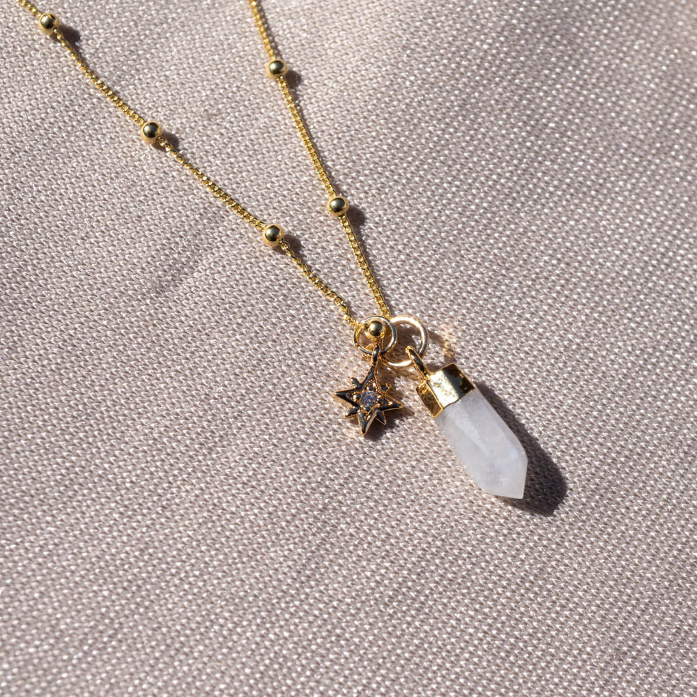 Moonstone Gold Necklace