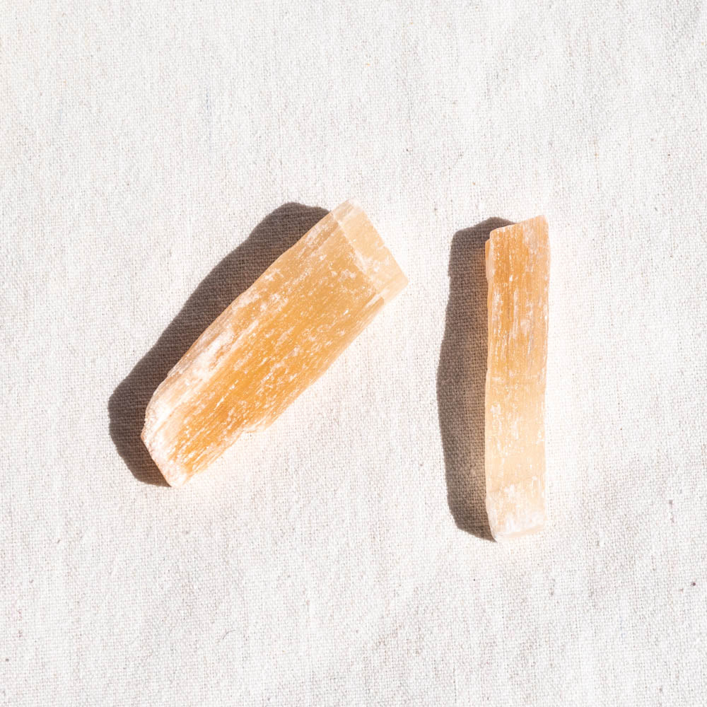 Peach Selenite rod