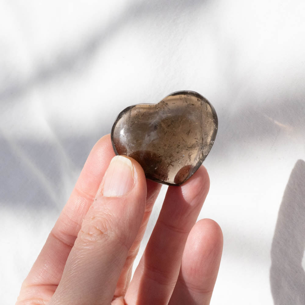 smoky quartz heart