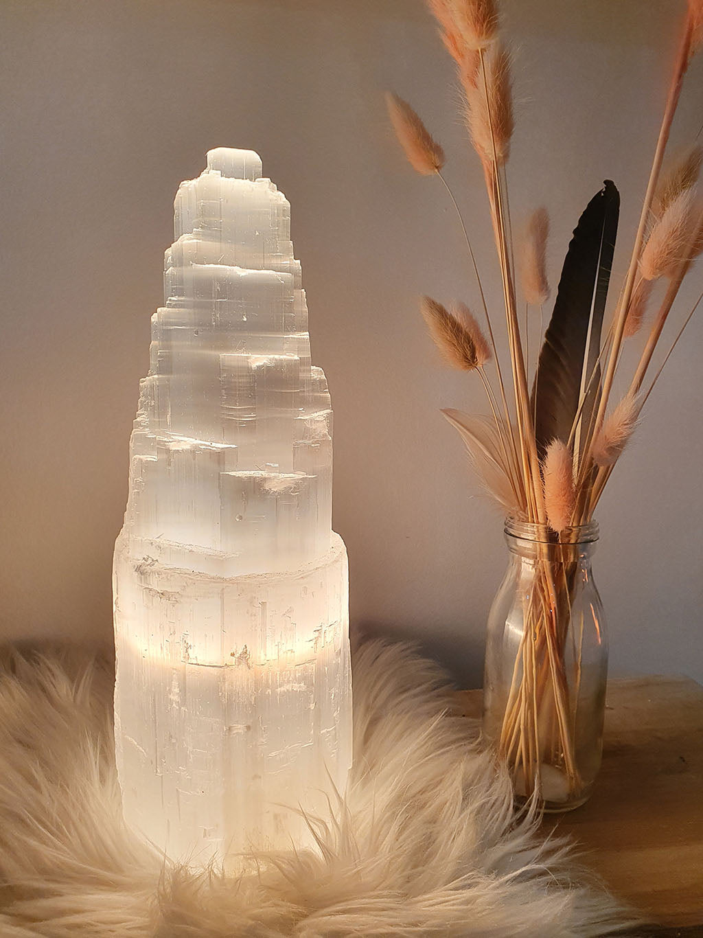 selenite lamp