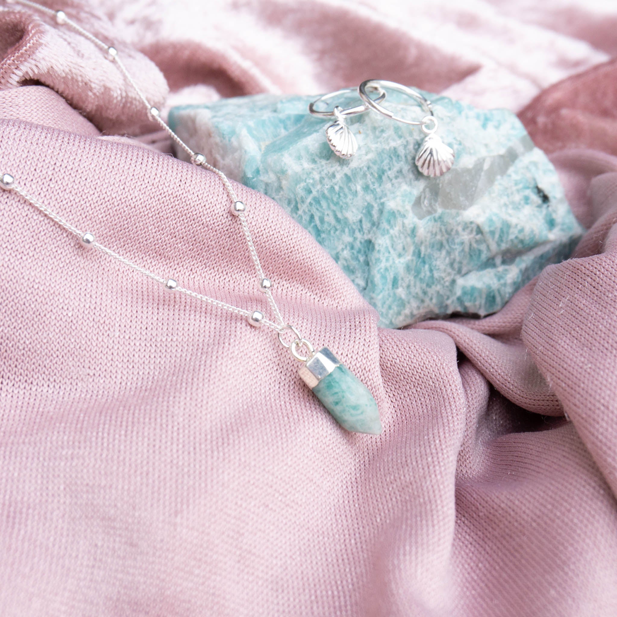 Amazonite Sterling silver necklace
