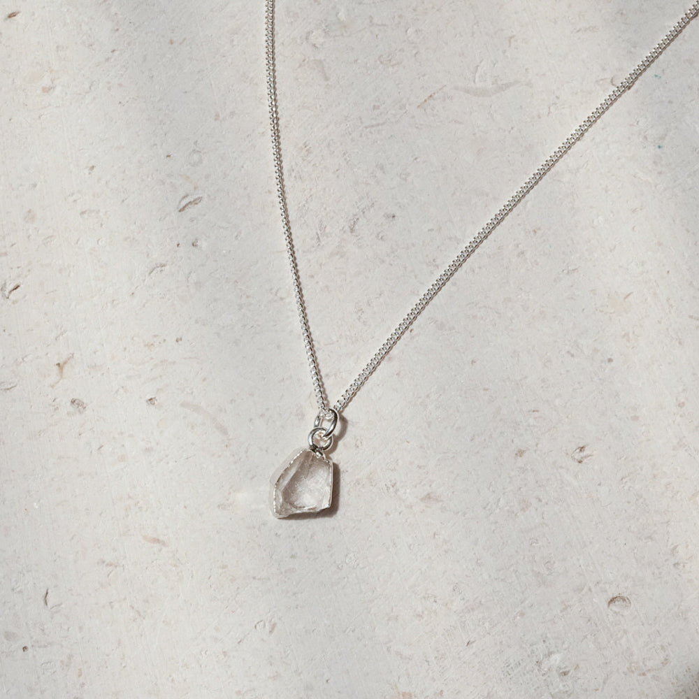 Herkimer Diamond Quartz Sterling Silver Necklace