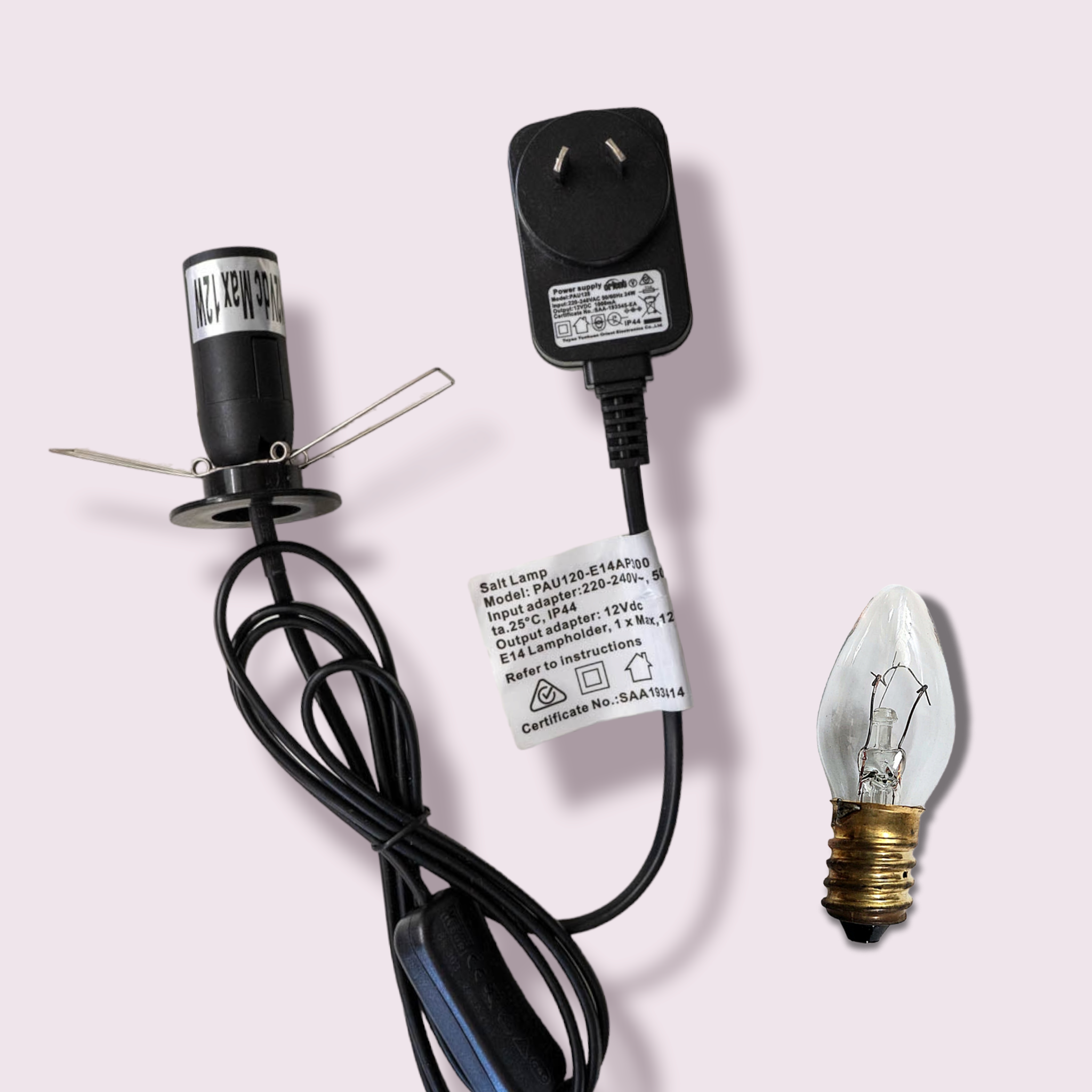 12V DC Lamp Power Cord with 12V-12W Globe