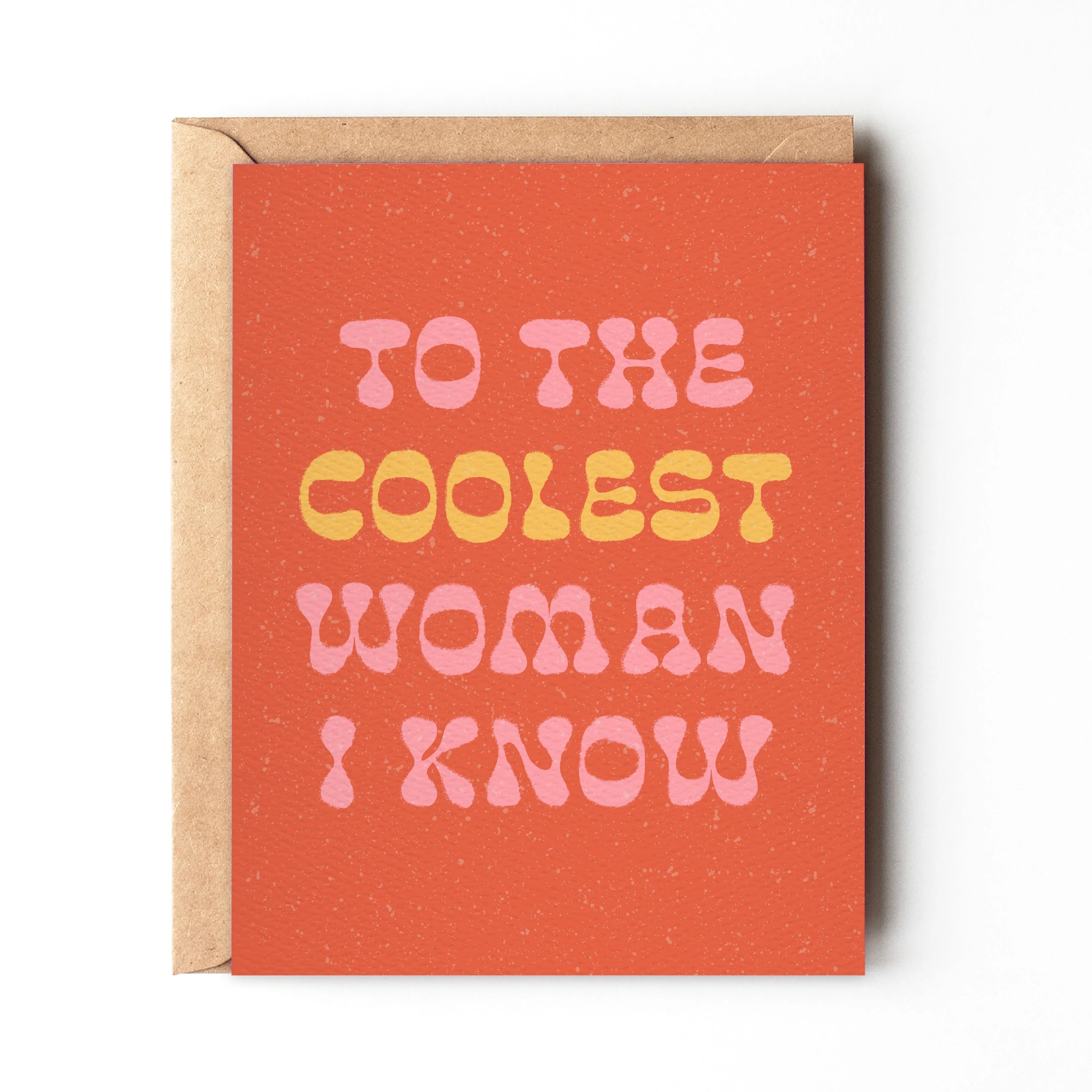 To the coolest woman i know retro greeting card