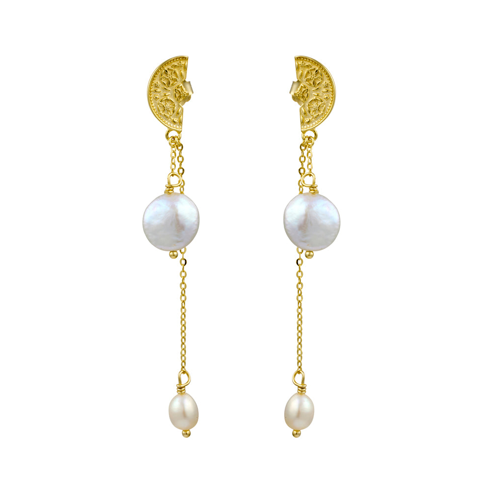 Freya earrings in gold