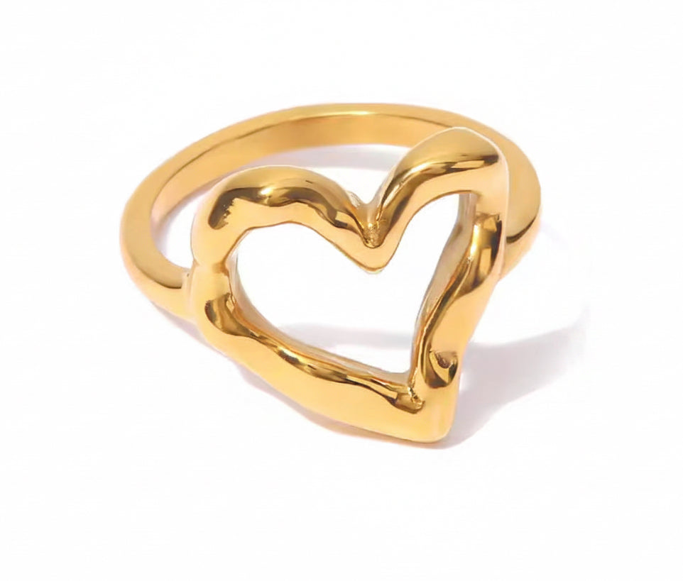Heart Ring / Waterproof Gold