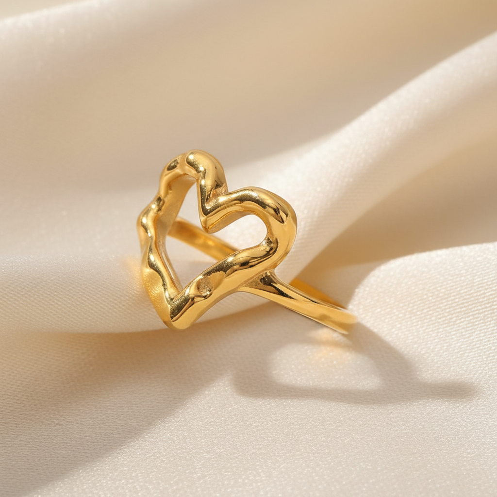 Heart Ring / Waterproof Gold