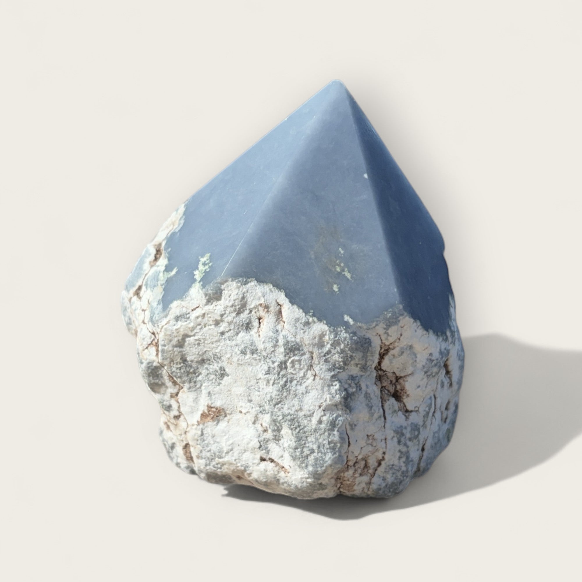 Angelite crystal top polished