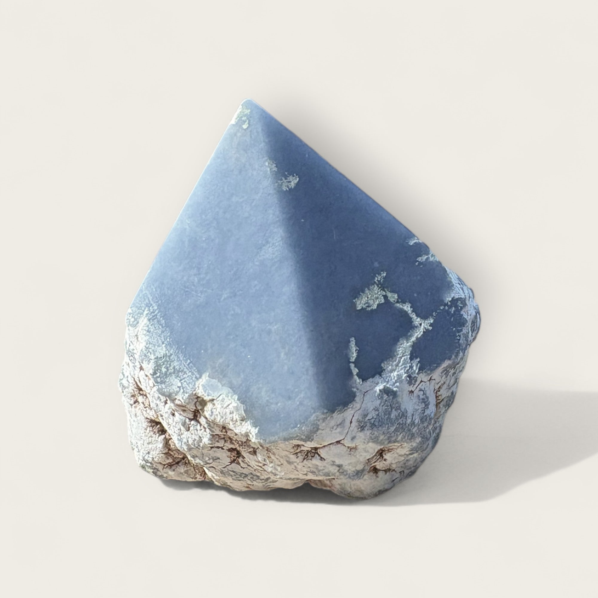 Angelite crystal top polished