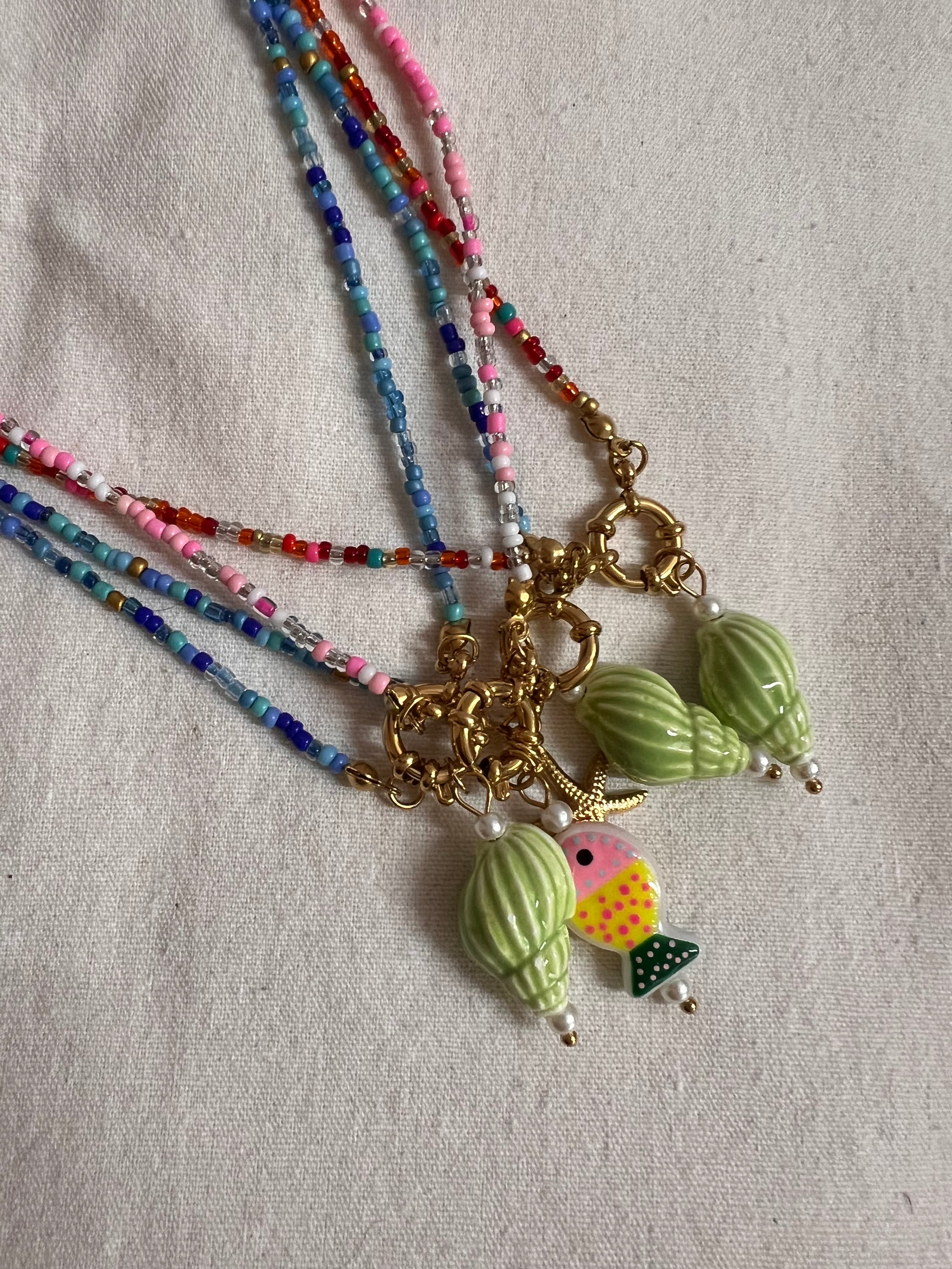 Island Green Shell Necklace