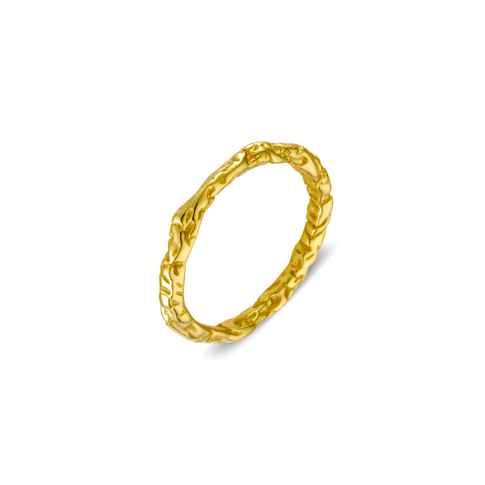 Hammered gold ring