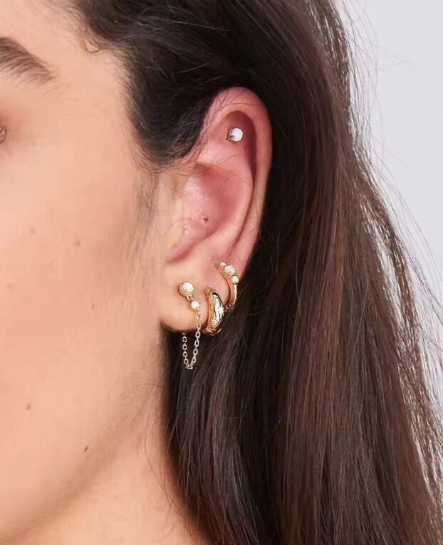 Earrings on model