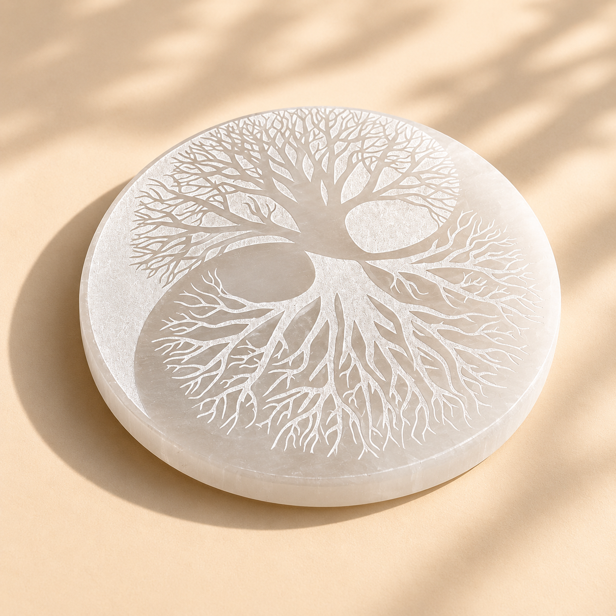 Selenite Tree of Life Charging Plate