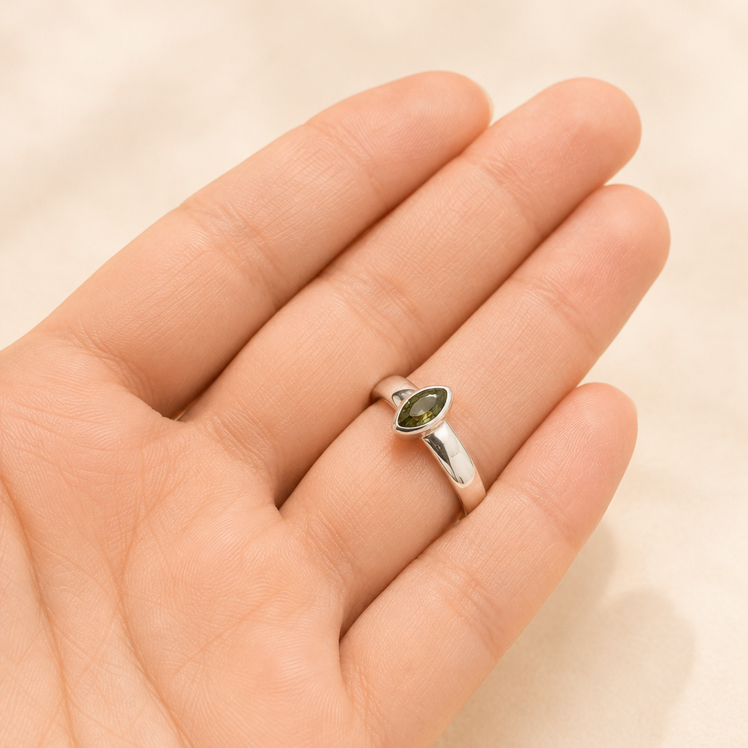 Moldavite Ring