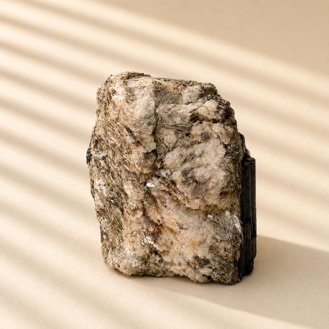 Black Tourmaline Large with Mica inclusions 605g