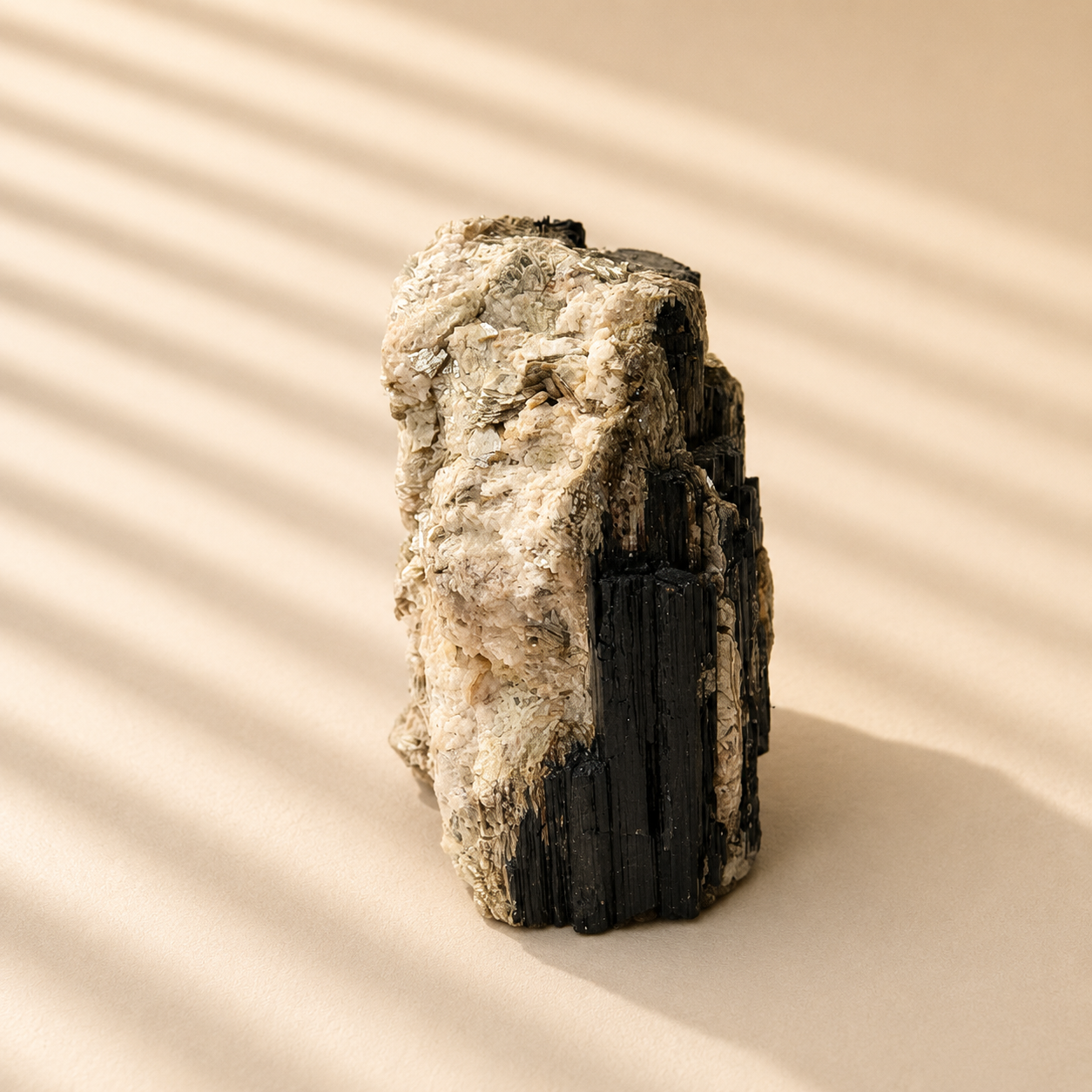 Black Tourmaline Large with Mica inclusions 605g