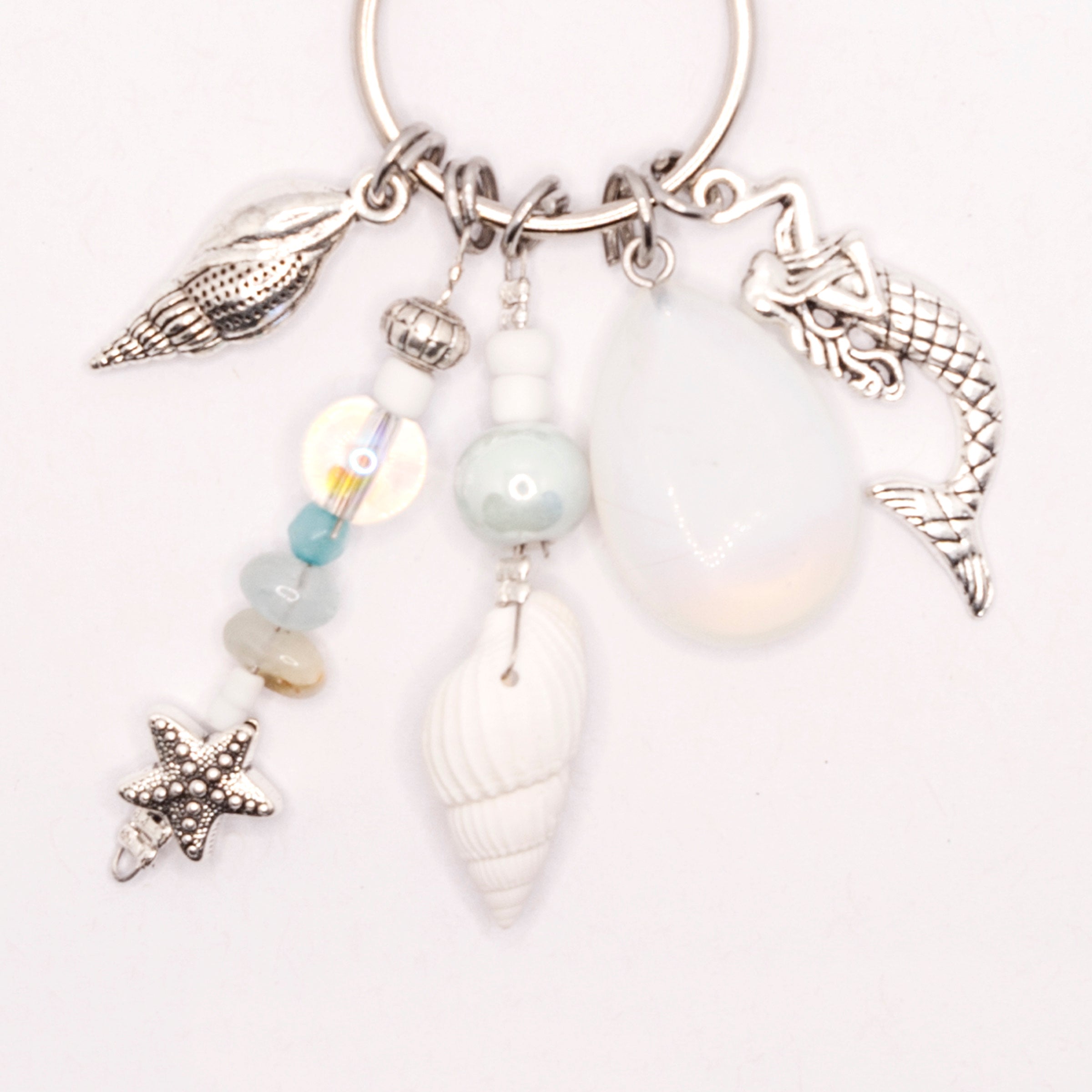 Mermaid opalite keychain 
