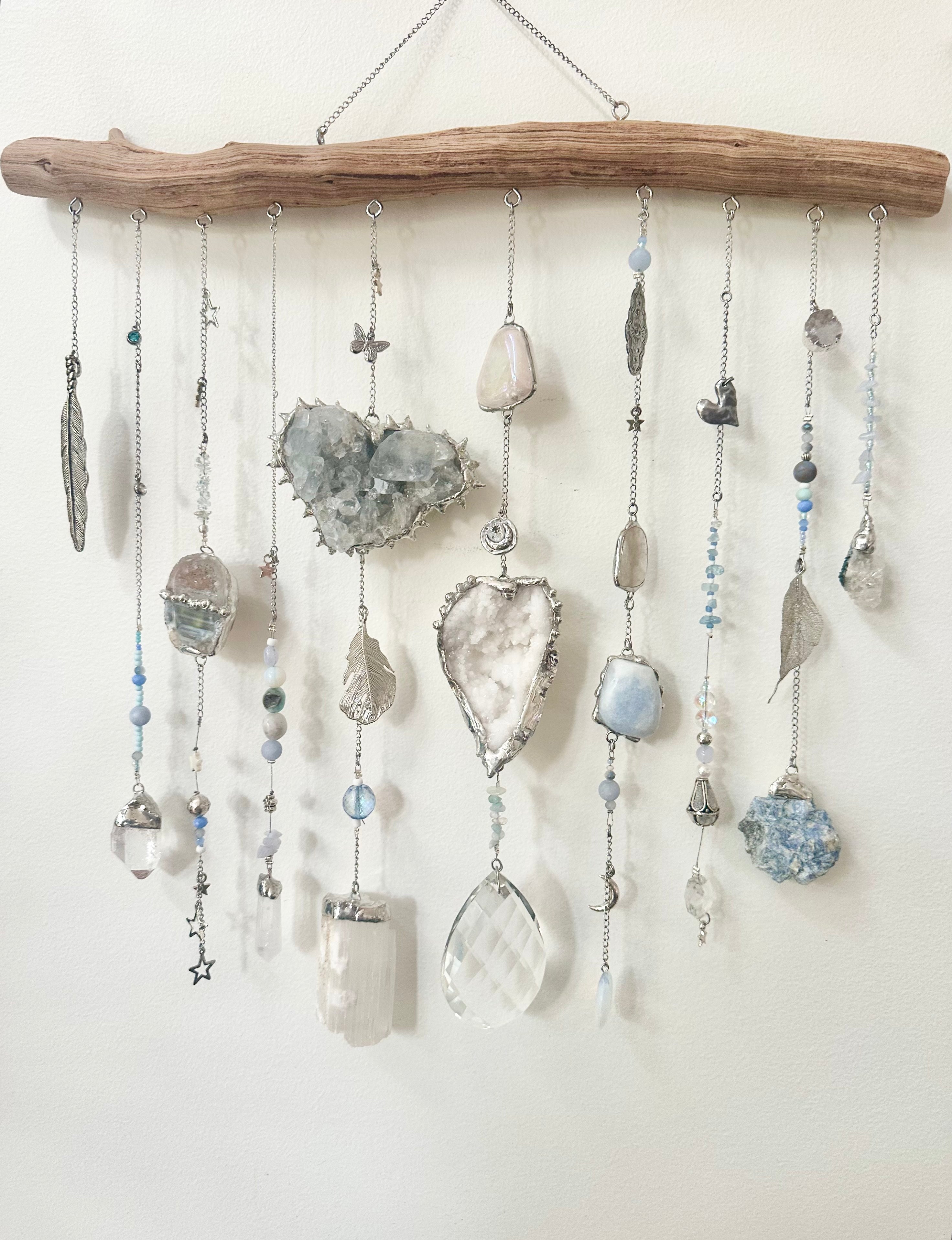 Sky Nurturing Crystal driftwood hanging  