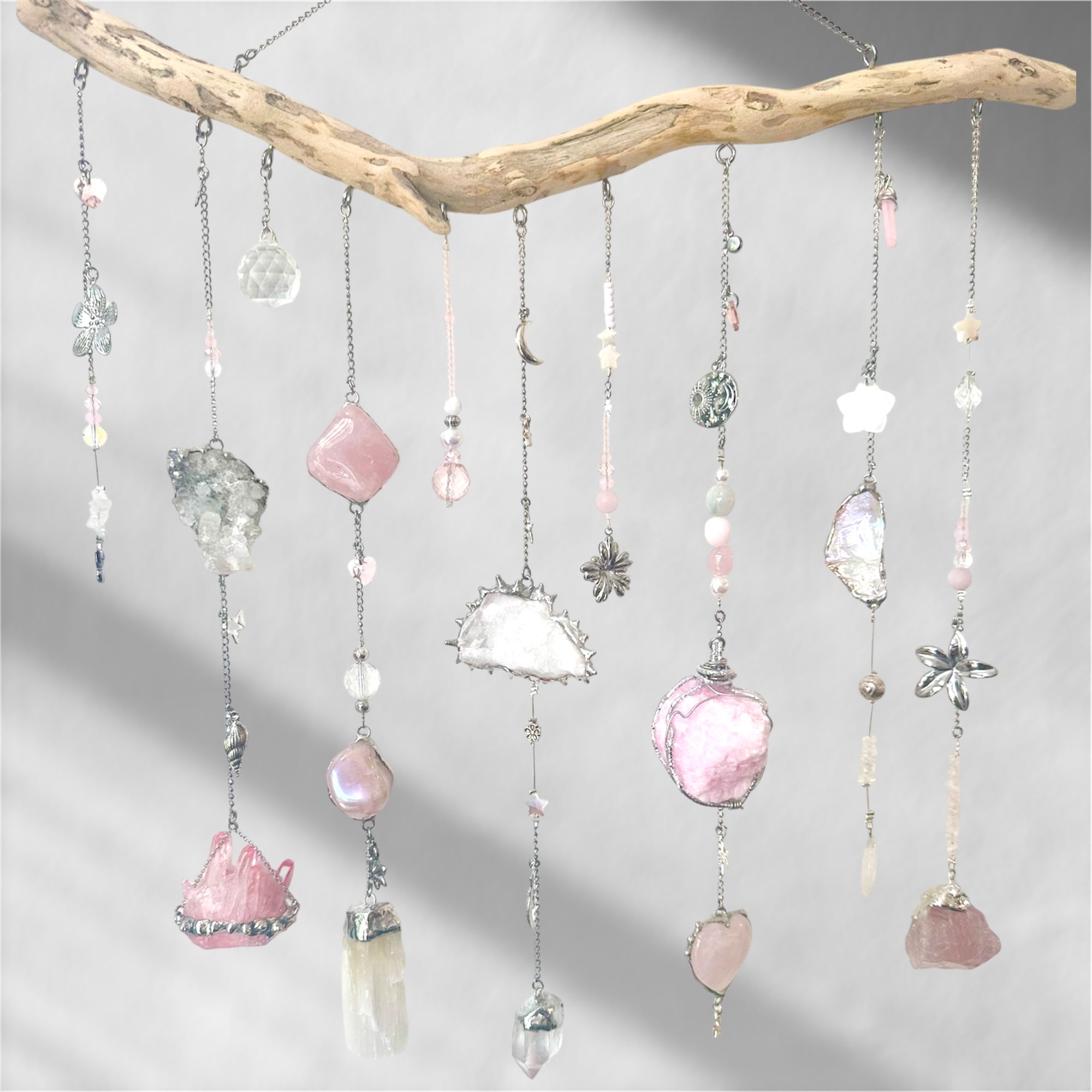 ‘Luminous Heart’ Crystal Driftwood Wall Hanging