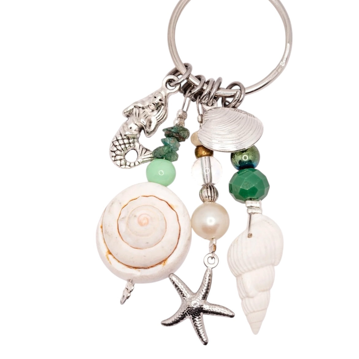 Green mermaid keyring