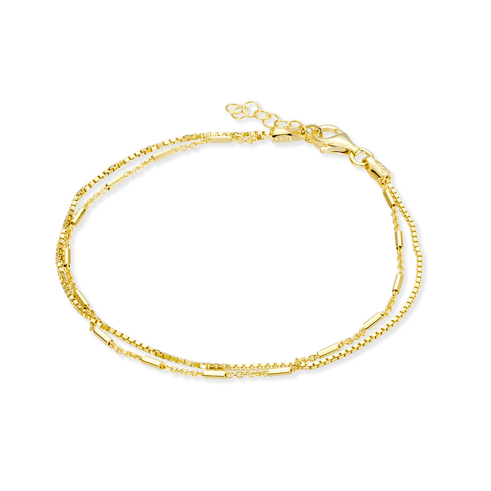Double chain bracelet gold