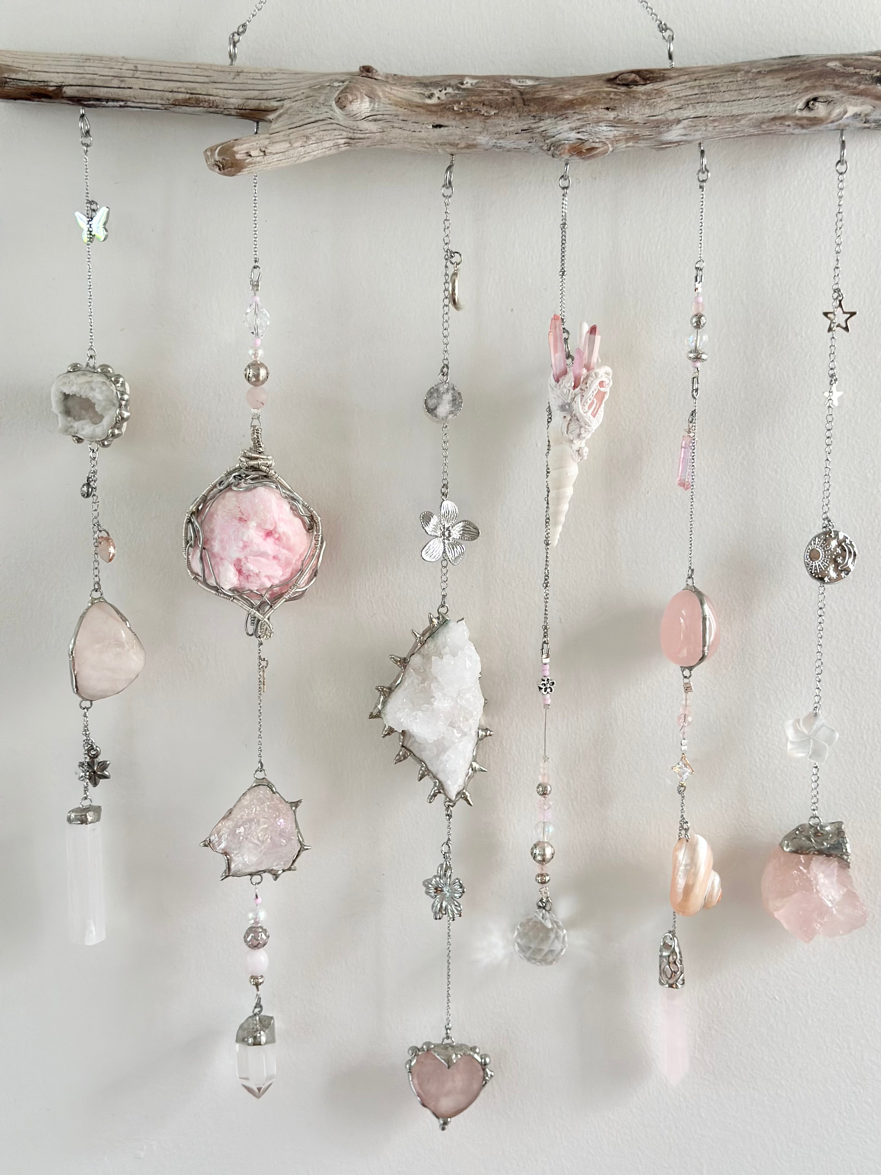 ‘Luminous Heart’ Crystal Driftwood Wall Hanging