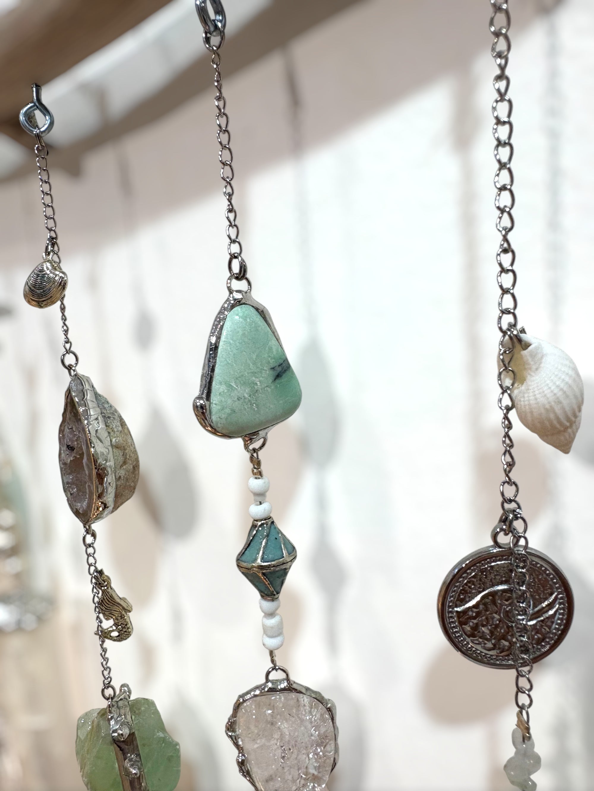 Mermaid crystal wall hang closeup 2